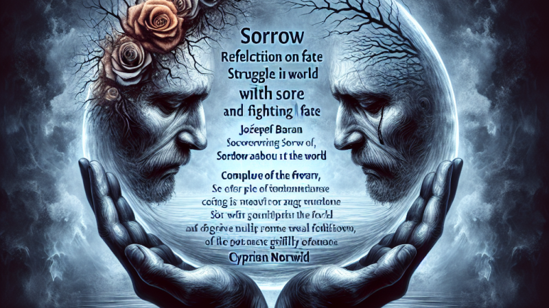 Smutek - refleksja nad losem i zmaganiem się ze światem: porównanie wierszy Józefa Barana i Cypriana Norwida.
