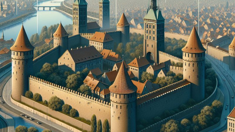 Średniowieczne mury Poznania.