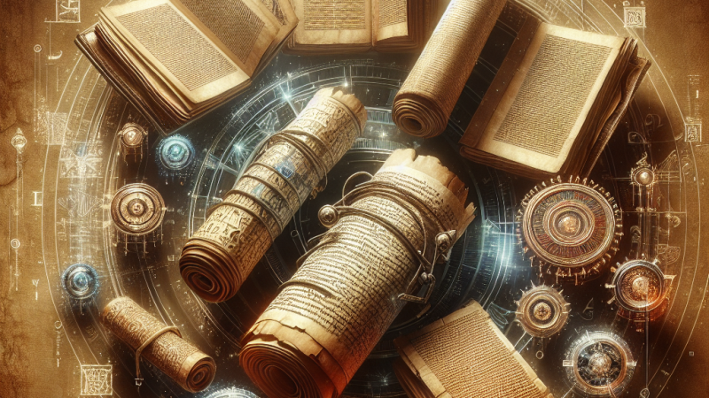 Starożytne księgi.