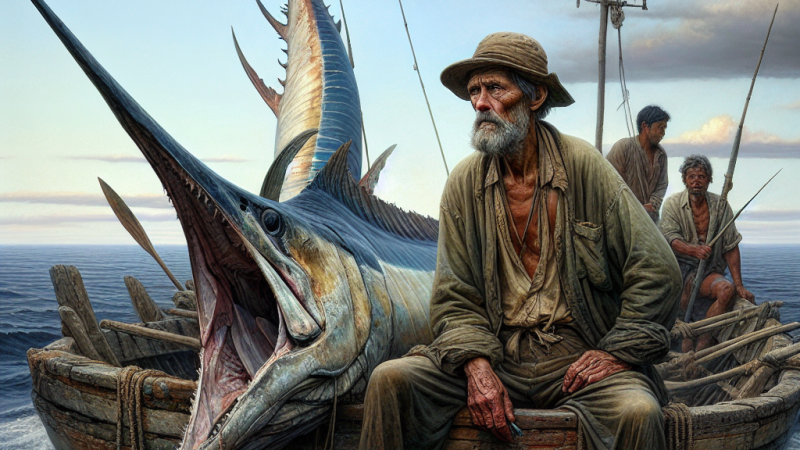 Stary człowiek i morze - napisz kartkę z pamiętnika Santiago