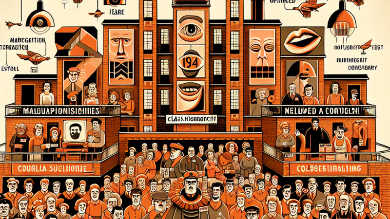 Struktura społeczeństwa w "Roku 1984" oraz ministerstwa i ich zadania.