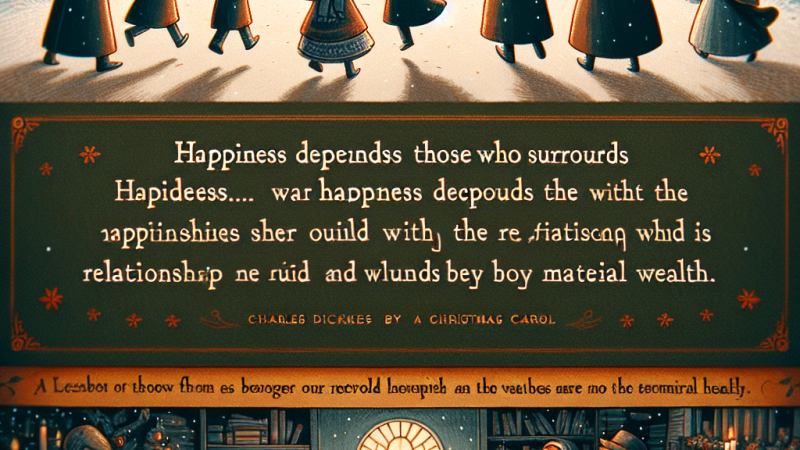 Szczęście zależy od tych, którzy nas otaczają. Odwołaj się do lektury "Opowieśc Wigilijna" Charles Dickens