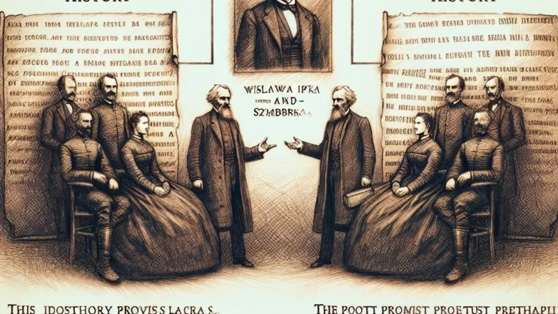 Szkic interpretacyjny na temat: Wisława Szymborska a historia - omów stosunek poetki do przeszłości na podstawie dwóch dowolnie wybranych utworów