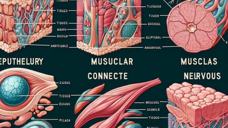 Tkanki zwierzęce - tk. nabłonkowa, mięśniowa, łączna i nerwowa.