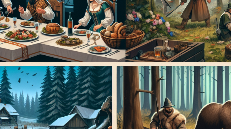 Tradycyjne uczty, grzybobranie i polowanie na niedźwiedzia w "Panu Tadeuszu" - analiza literacka.