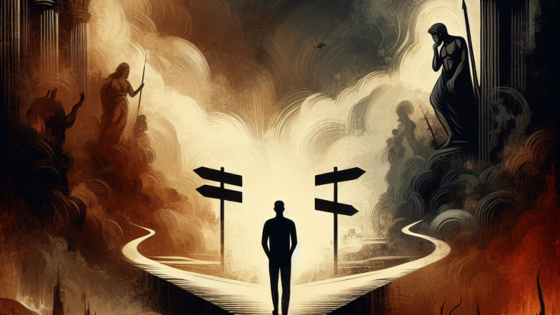 Trudne wybory moralne jako źródło tragizmu jednostki: analiza literacka