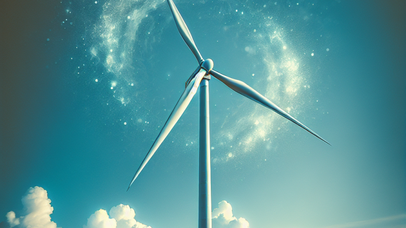 Turbina wiatrowa: innowacyjny wynalazek energii odnawialnej.