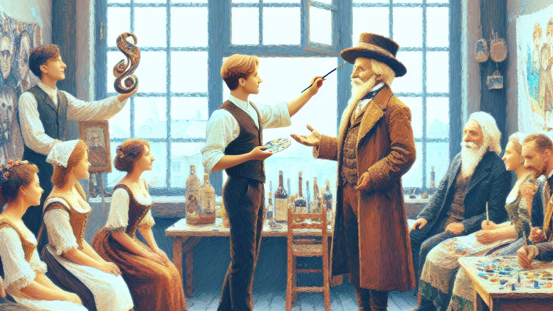 Twórcza opowieść o spotkaniu z wybranym bohaterem lektury „Zemsta” i nawiązaniu przyjaźni