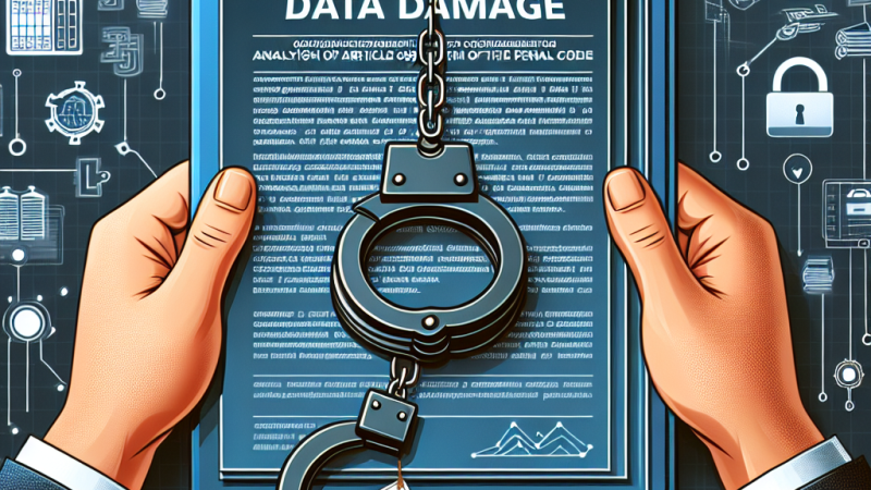 Uszkodzenie danych informatycznych - analiza artykułu 269 kodeksu karnego