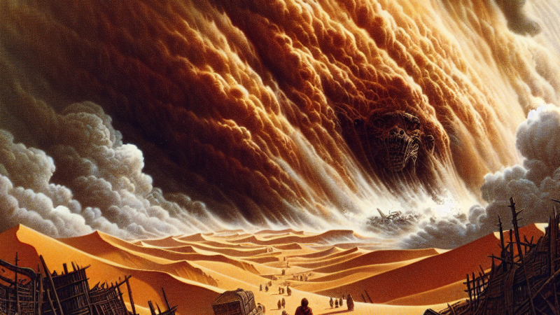 "W pustyni i w puszczy" - opis burzy piaskowej