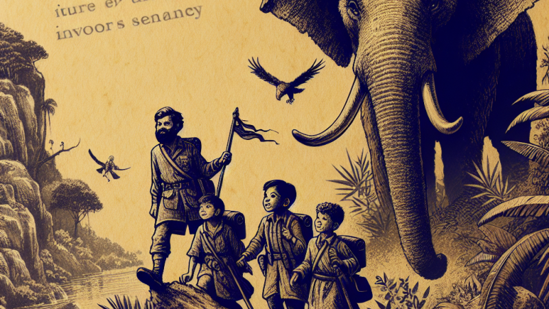 W pustyni i w puszczy - opis słonia Kinga