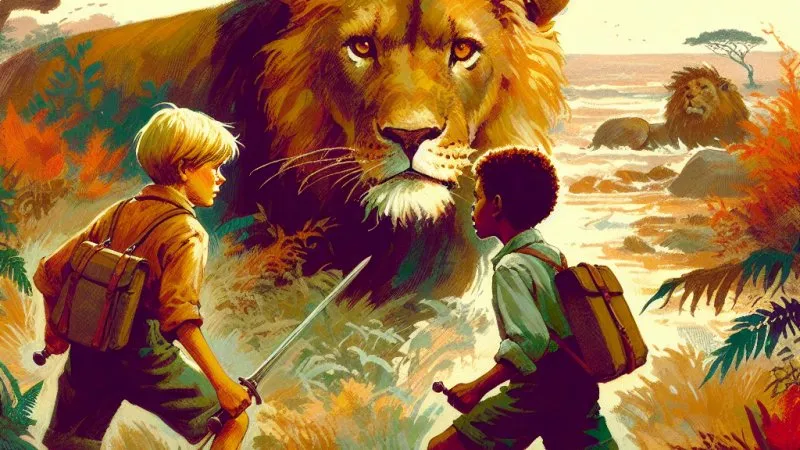 "W pustyni i w puszczy" - opis spotkania z lwem