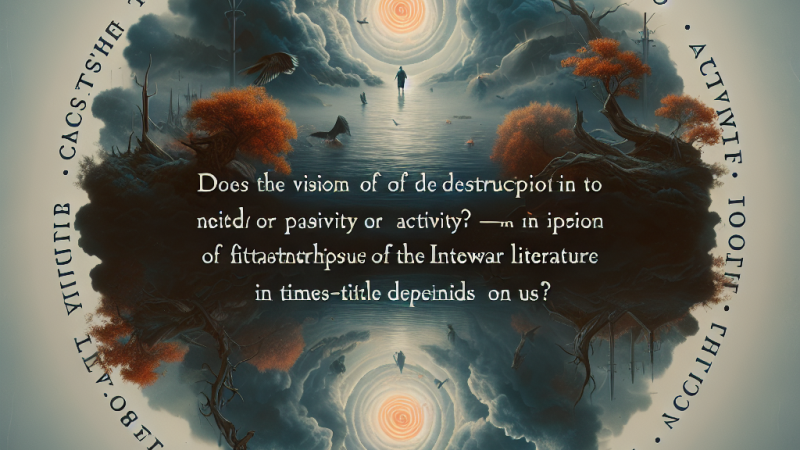 Wizja zagłady skłania do bierności czy do aktywności? Rozważ zagadnienie katastrofizmu w literaturze międzywojennej w czasach apokalipsy spełnionej.