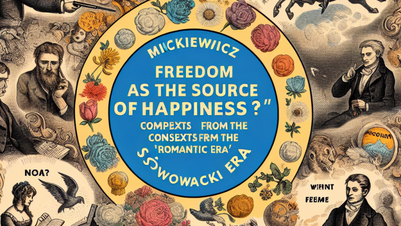 Wolność jako źródło szczęścia - konteksty z epoki romantyzmu