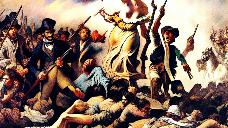 Wolność wiodąca lud na barykady - analiza obrazu Eugène Delacroixa.