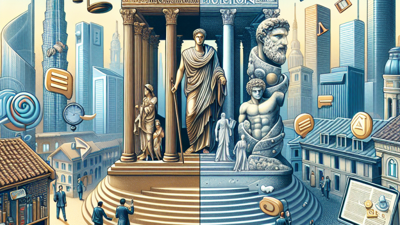 Wpływ kultury rzymskiej na kulturę i światopogląd współczesnych ludzi.