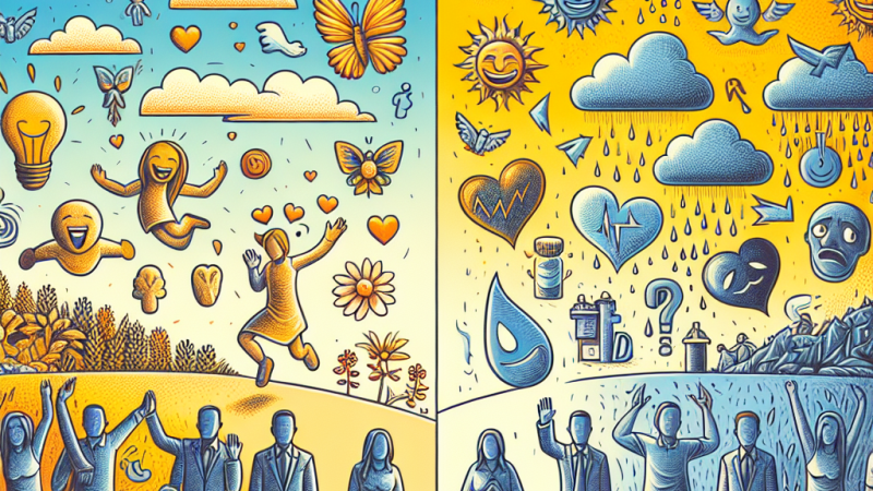 Wpływ negatywnych i pozytywnych emocji na naszą psychikę i zachowanie.