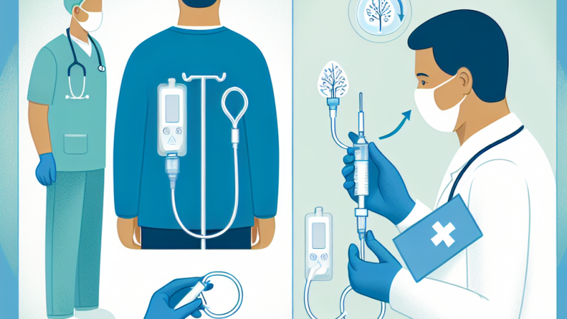 Wymiana dwuczęściowego cewnika zewnętrznego.