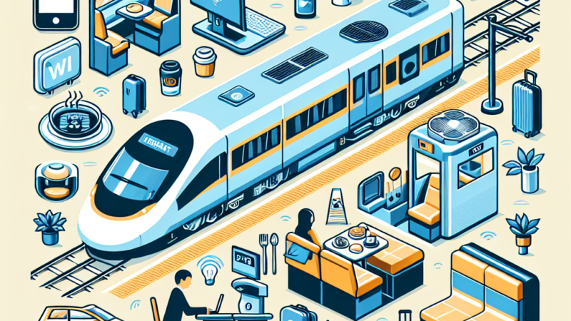 Wyposażenie transportu kolejowego z uwzględnieniem potrzeb pasażerów.