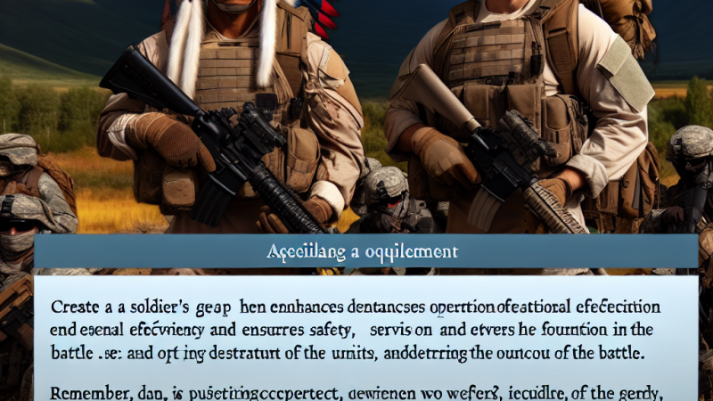 Znaczenie wyposażenia żołnierza w walce.