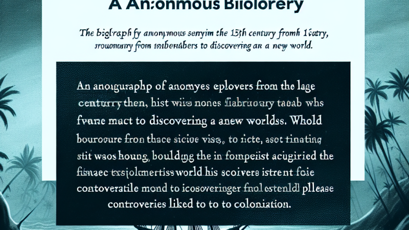 Życiorys Krzysztofa Kolumba